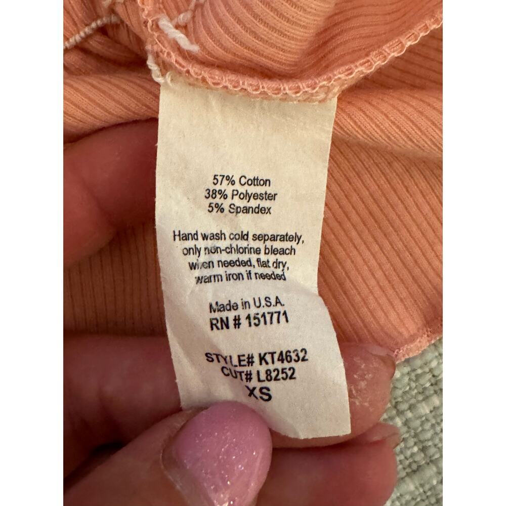 Altar’d State xs smocked coral top - Picture 3 of 4